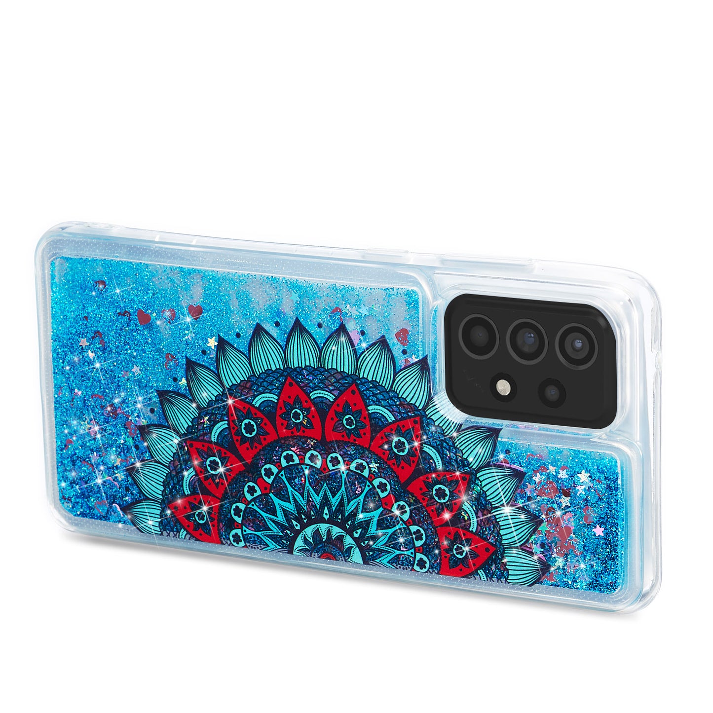 Stylish Pattern Printing Shiny Powder Quicksand TPU Case for Samsung Galaxy A52 4G/5G / A52s 5G