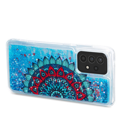 Stylish Pattern Printing Shiny Powder Quicksand TPU Case for Samsung Galaxy A52 4G/5G / A52s 5G