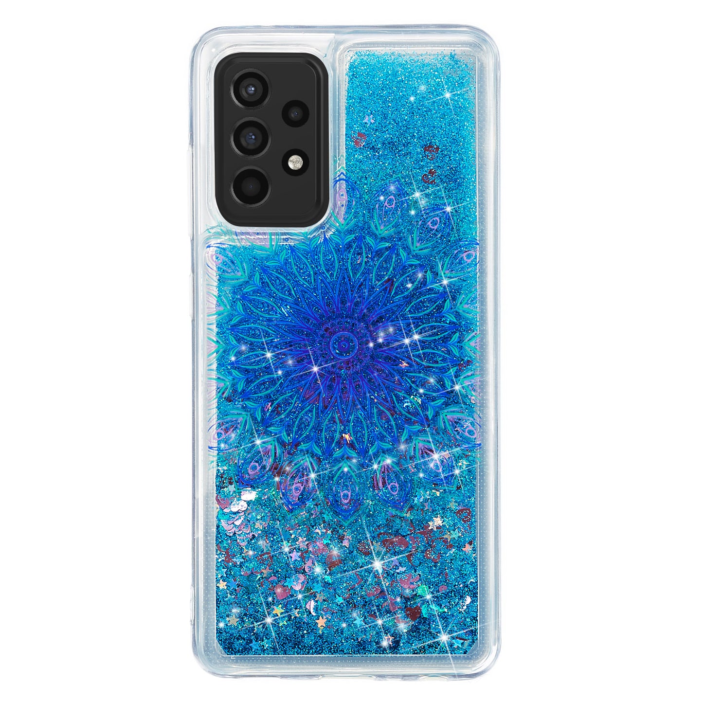 Stylish Pattern Printing Shiny Powder Quicksand TPU Case for Samsung Galaxy A52 4G/5G / A52s 5G