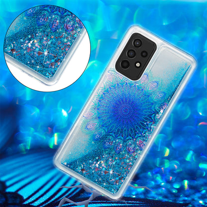 Stylish Pattern Printing Shiny Powder Quicksand TPU Case for Samsung Galaxy A52 4G/5G / A52s 5G
