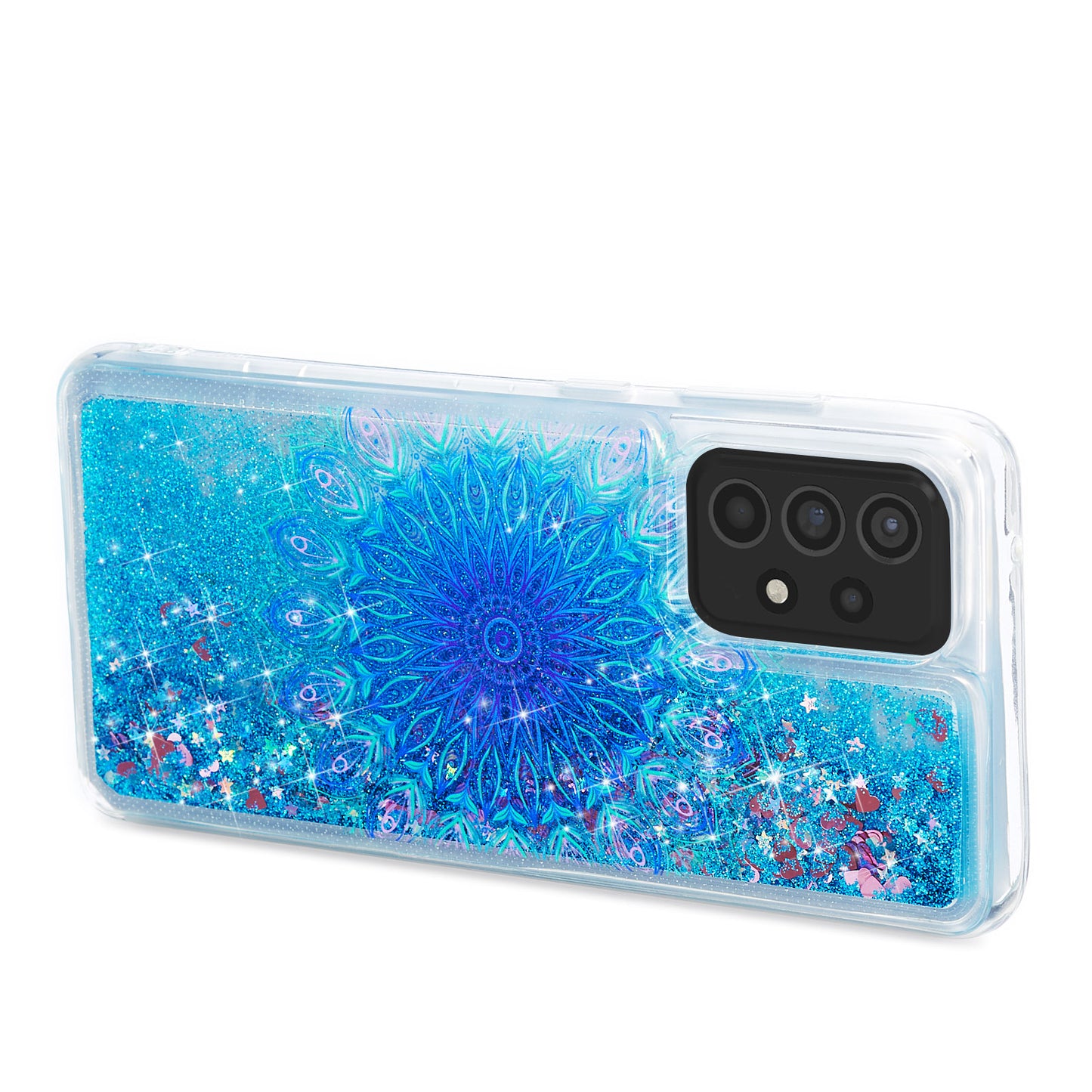 Stylish Pattern Printing Shiny Powder Quicksand TPU Case for Samsung Galaxy A52 4G/5G / A52s 5G