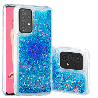 Stylish Pattern Printing Shiny Powder Quicksand TPU Case for Samsung Galaxy A52 4G/5G / A52s 5G