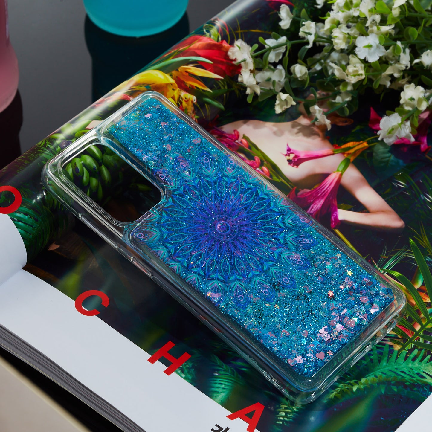 Stylish Pattern Printing Shiny Powder Quicksand TPU Case for Samsung Galaxy A52 4G/5G / A52s 5G