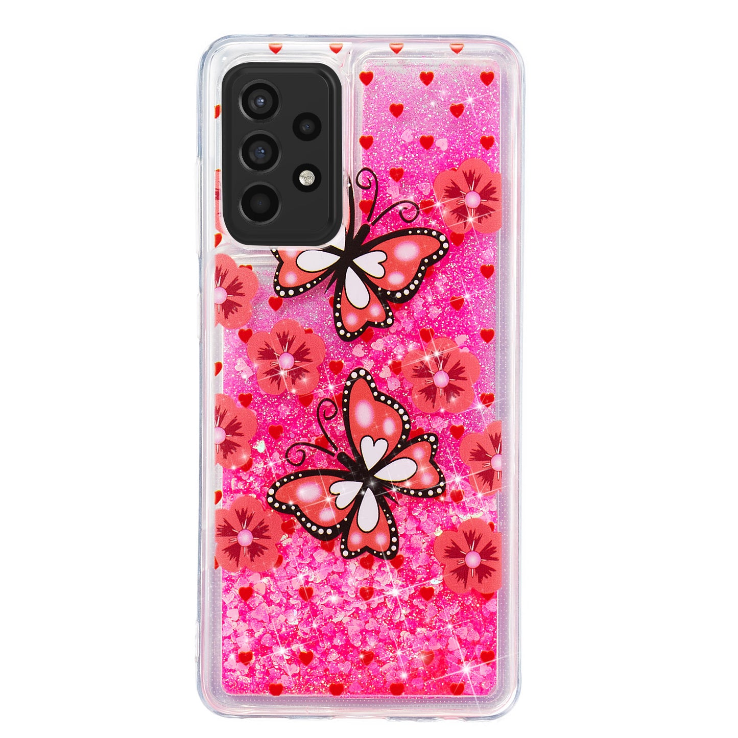 Stylish Pattern Printing Shiny Powder Quicksand TPU Case for Samsung Galaxy A52 4G/5G / A52s 5G