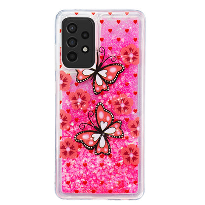 Stylish Pattern Printing Shiny Powder Quicksand TPU Case for Samsung Galaxy A52 4G/5G / A52s 5G
