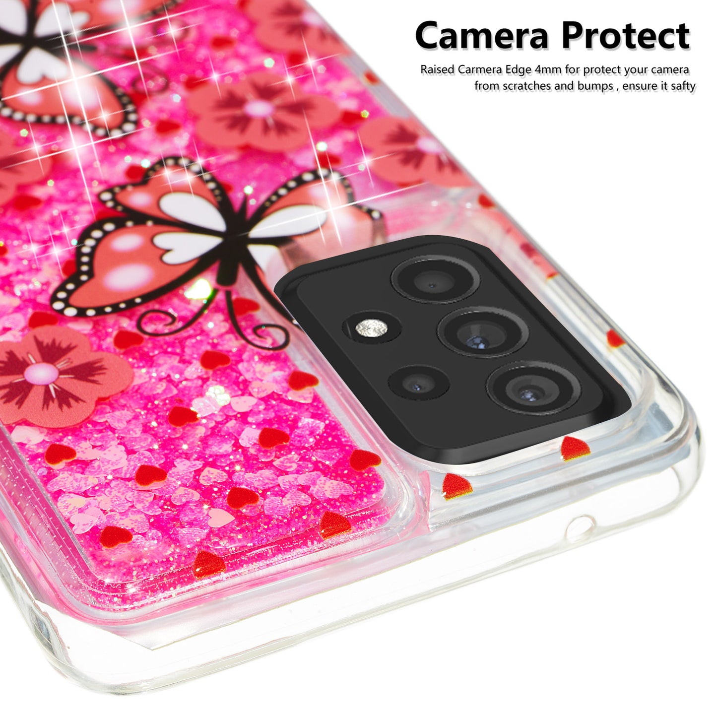 Stylish Pattern Printing Shiny Powder Quicksand TPU Case for Samsung Galaxy A52 4G/5G / A52s 5G