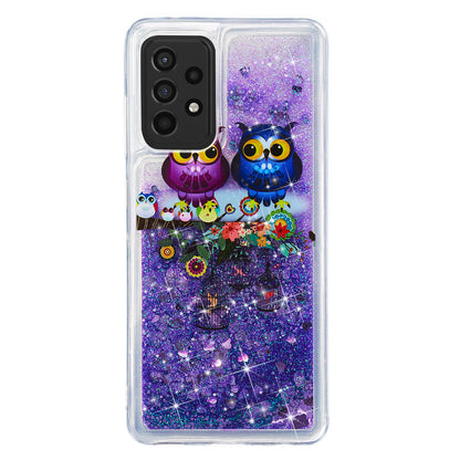 Stylish Pattern Printing Shiny Powder Quicksand TPU Case for Samsung Galaxy A52 4G/5G / A52s 5G