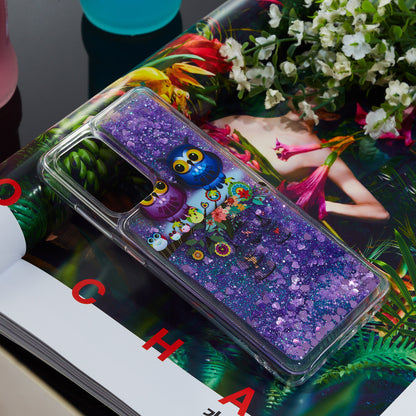 Stylish Pattern Printing Shiny Powder Quicksand TPU Case for Samsung Galaxy A52 4G/5G / A52s 5G