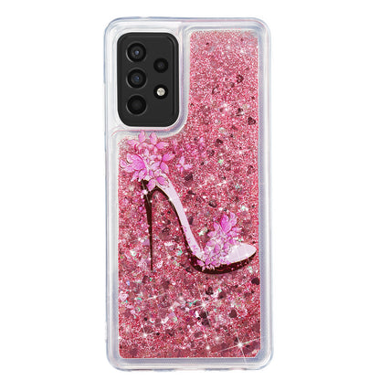 Stylish Pattern Printing Shiny Powder Quicksand TPU Case for Samsung Galaxy A52 4G/5G / A52s 5G