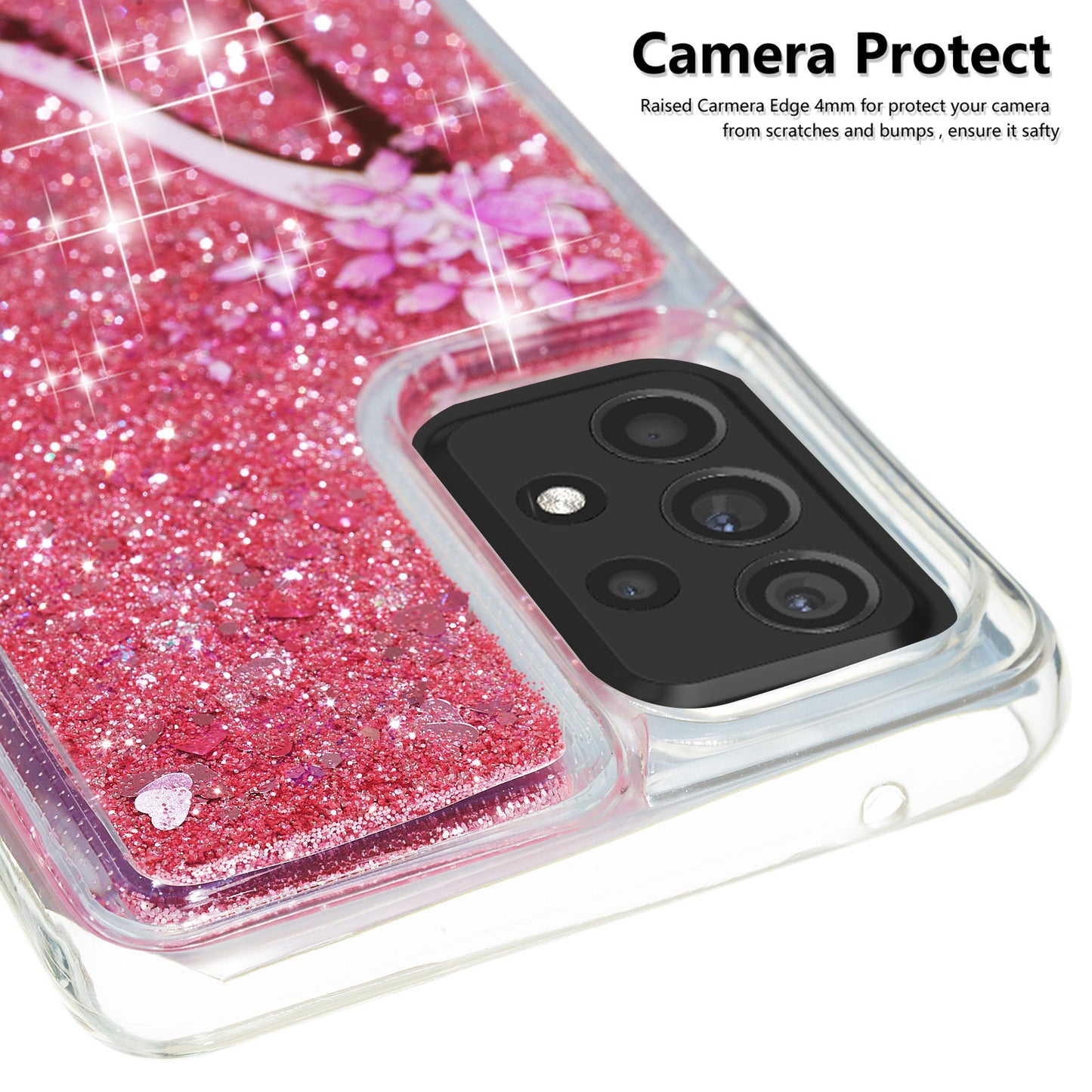 Stylish Pattern Printing Shiny Powder Quicksand TPU Case for Samsung Galaxy A52 4G/5G / A52s 5G