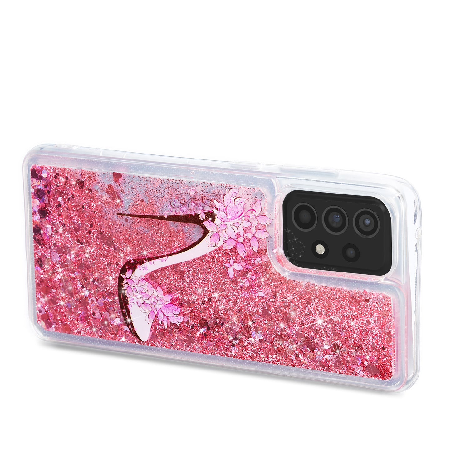 Stylish Pattern Printing Shiny Powder Quicksand TPU Case for Samsung Galaxy A52 4G/5G / A52s 5G