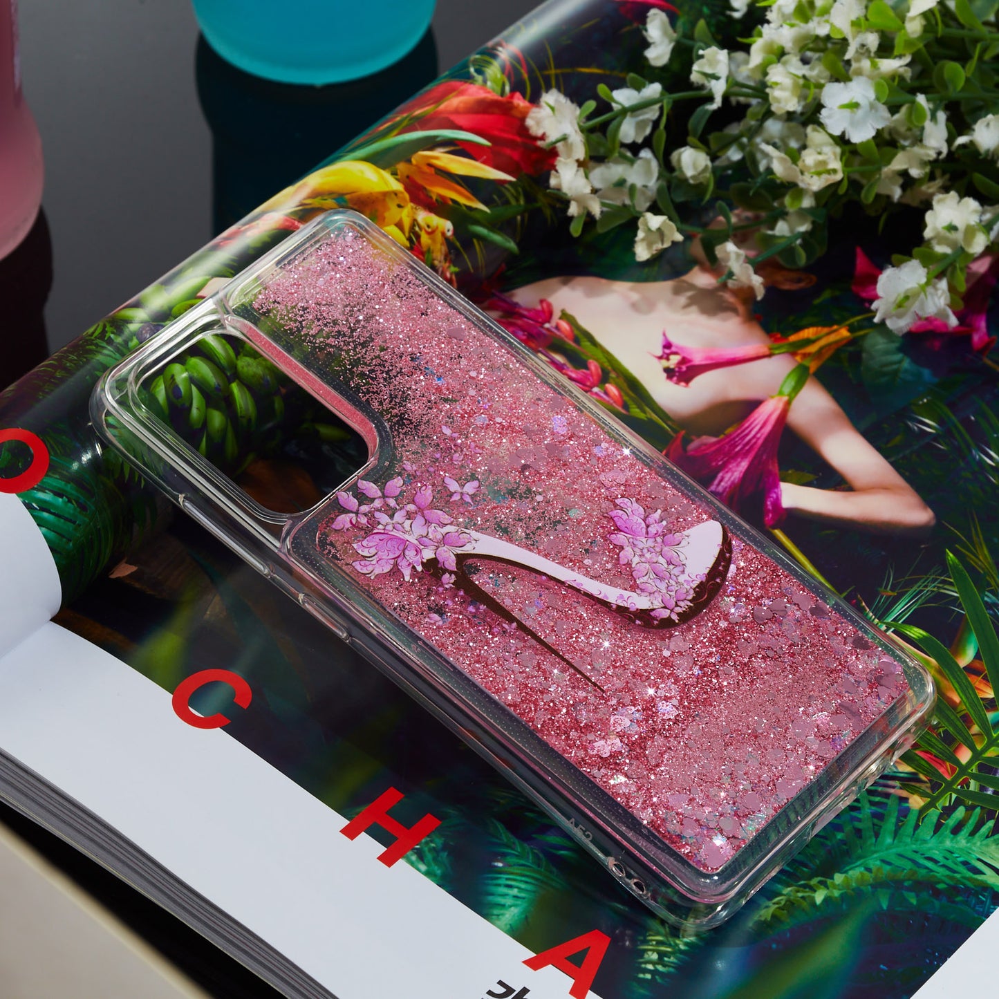 Stylish Pattern Printing Shiny Powder Quicksand TPU Case for Samsung Galaxy A52 4G/5G / A52s 5G