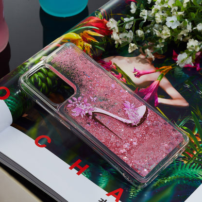 Stylish Pattern Printing Shiny Powder Quicksand TPU Case for Samsung Galaxy A52 4G/5G / A52s 5G