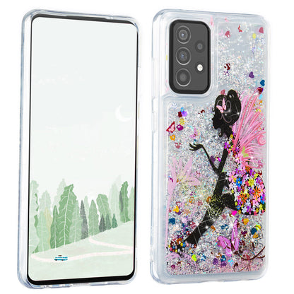 Stylish Pattern Printing Shiny Powder Quicksand TPU Case for Samsung Galaxy A52 4G/5G / A52s 5G