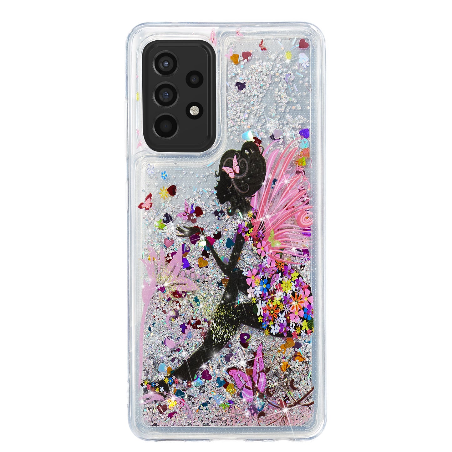 Stylish Pattern Printing Shiny Powder Quicksand TPU Case for Samsung Galaxy A52 4G/5G / A52s 5G