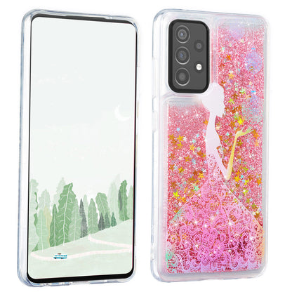 Stylish Pattern Printing Shiny Powder Quicksand TPU Case for Samsung Galaxy A52 4G/5G / A52s 5G