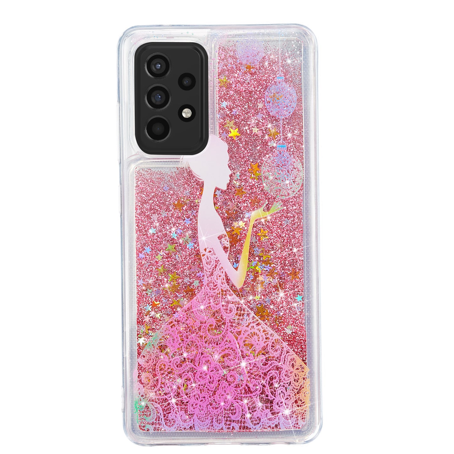 Stylish Pattern Printing Shiny Powder Quicksand TPU Case for Samsung Galaxy A52 4G/5G / A52s 5G