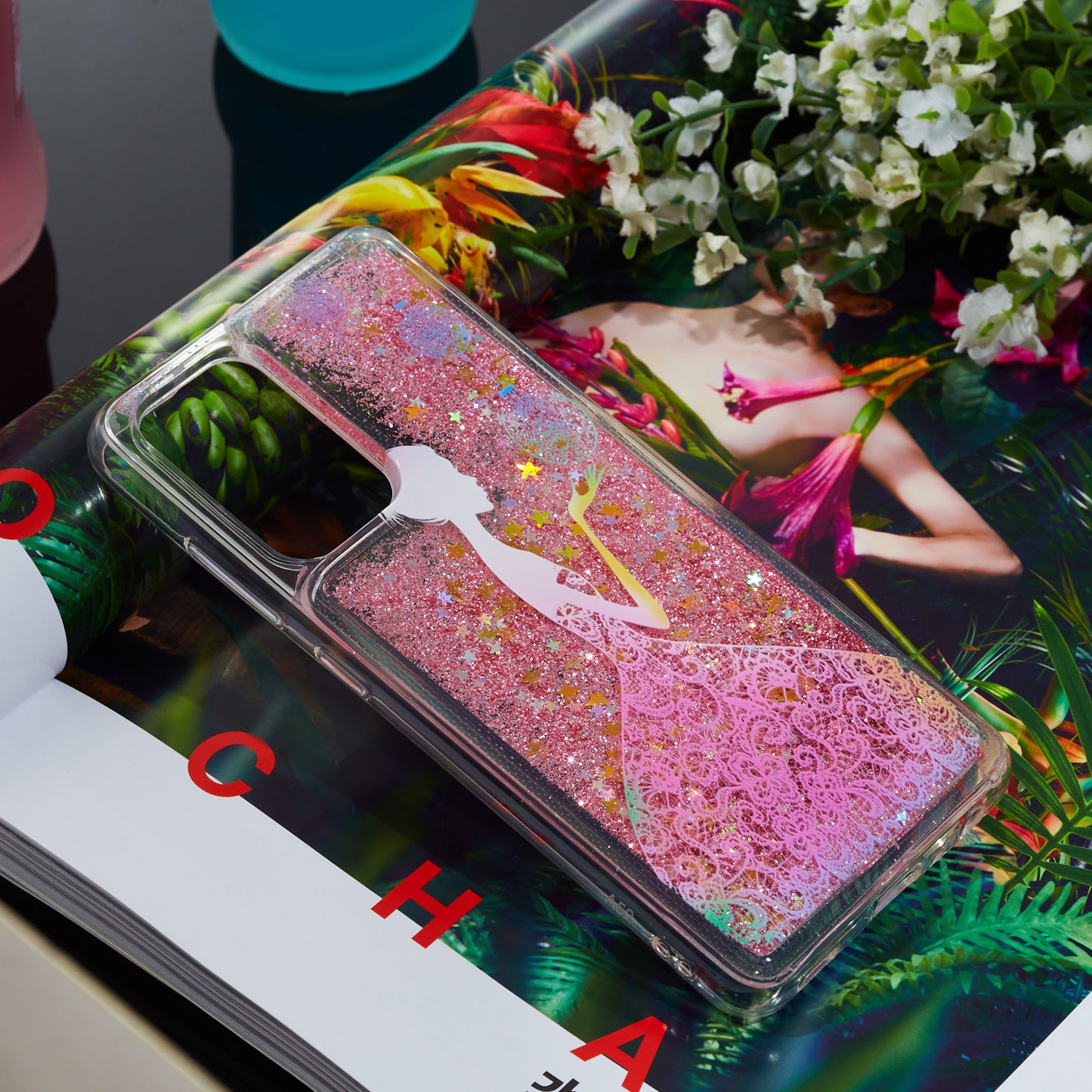 Stylish Pattern Printing Shiny Powder Quicksand TPU Case for Samsung Galaxy A52 4G/5G / A52s 5G