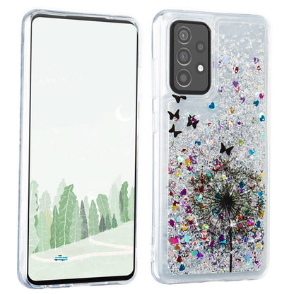 Stylish Pattern Printing Shiny Powder Quicksand TPU Case for Samsung Galaxy A52 4G/5G / A52s 5G