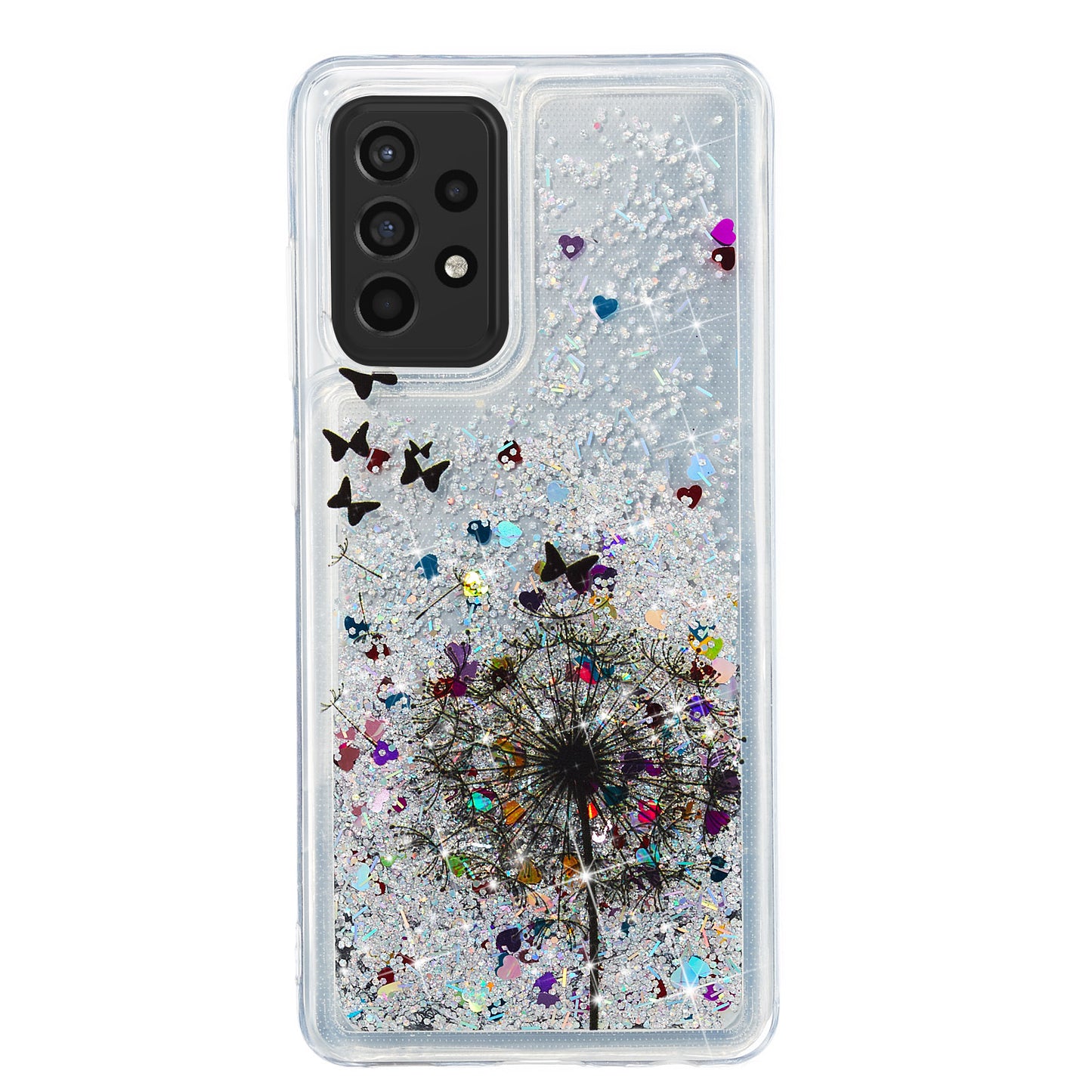 Stylish Pattern Printing Shiny Powder Quicksand TPU Case for Samsung Galaxy A52 4G/5G / A52s 5G
