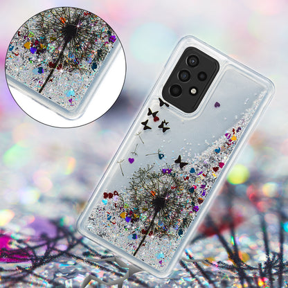 Stylish Pattern Printing Shiny Powder Quicksand TPU Case for Samsung Galaxy A52 4G/5G / A52s 5G