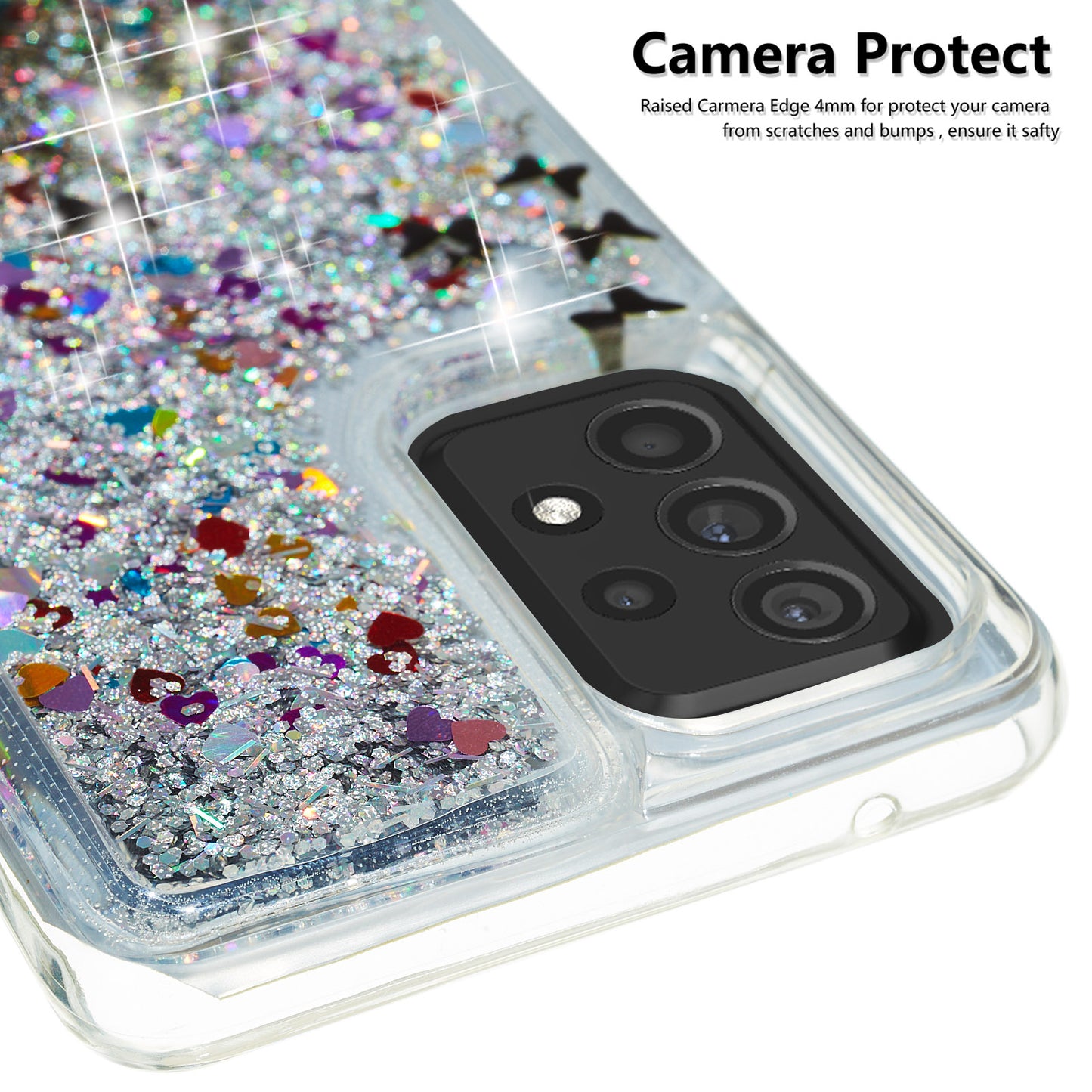 Stylish Pattern Printing Shiny Powder Quicksand TPU Case for Samsung Galaxy A52 4G/5G / A52s 5G