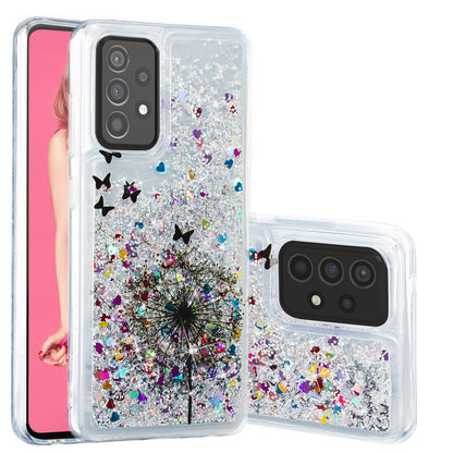 Stylish Pattern Printing Shiny Powder Quicksand TPU Case for Samsung Galaxy A52 4G/5G / A52s 5G