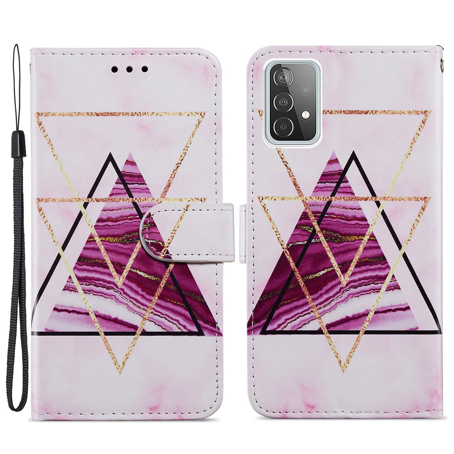 Pattern Printing Magnetic Clasp Wallet Design Leather Phone Case Cover with Stand for Samsung Galaxy A52 4G/5G / A52s 5G