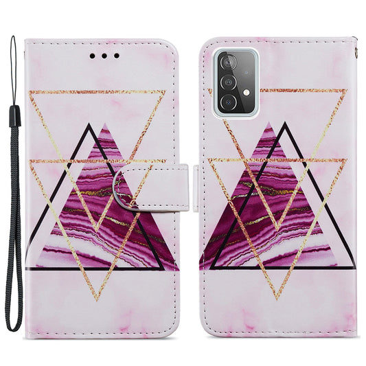 Pattern Printing Magnetic Clasp Wallet Design Leather Phone Case Cover with Stand for Samsung Galaxy A52 4G/5G / A52s 5G