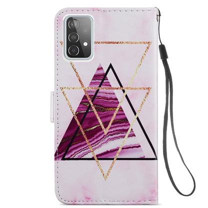 Pattern Printing Magnetic Clasp Wallet Design Leather Phone Case Cover with Stand for Samsung Galaxy A52 4G/5G / A52s 5G
