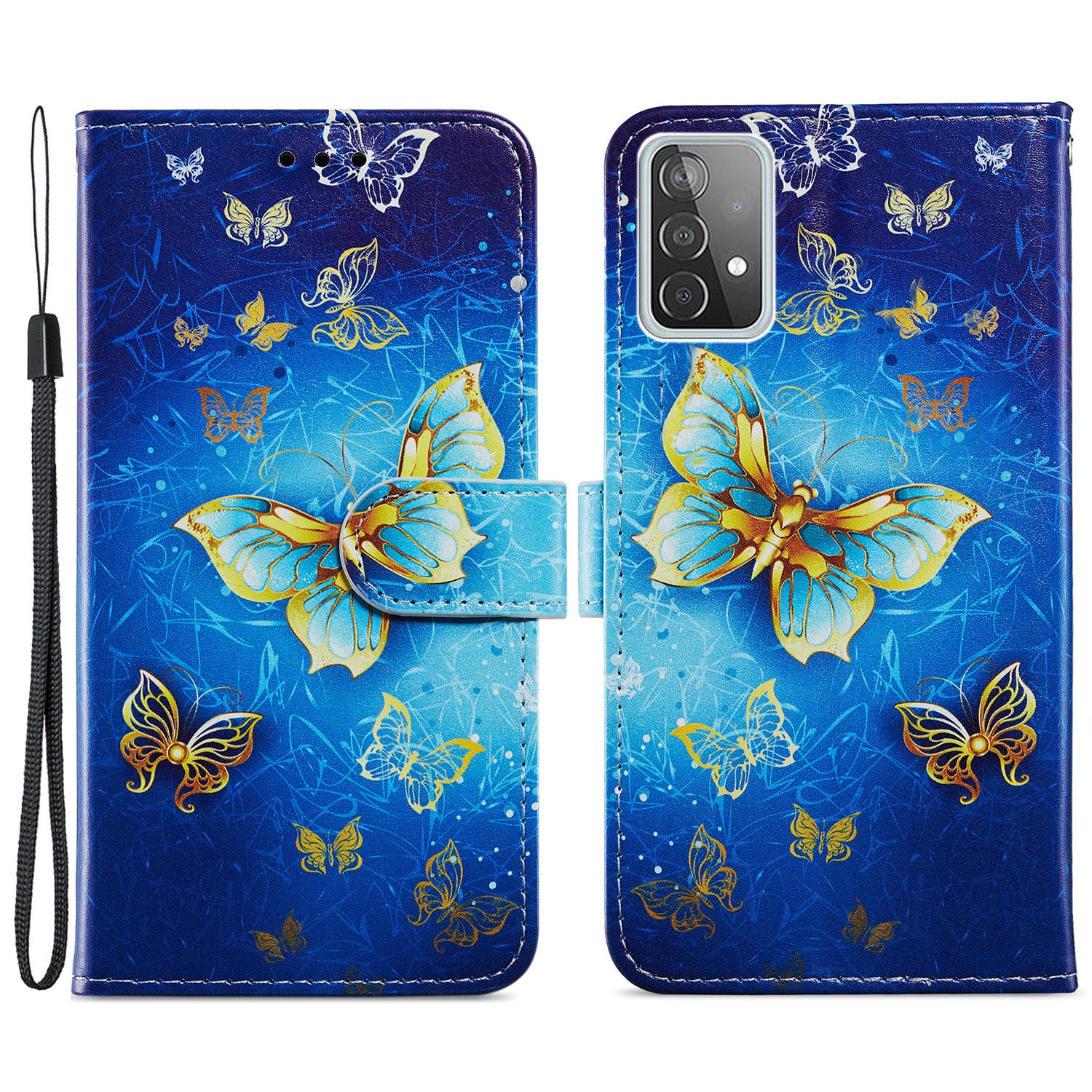 Pattern Printing Magnetic Clasp Wallet Design Leather Phone Case Cover with Stand for Samsung Galaxy A52 4G/5G / A52s 5G