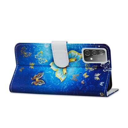 Pattern Printing Magnetic Clasp Wallet Design Leather Phone Case Cover with Stand for Samsung Galaxy A52 4G/5G / A52s 5G