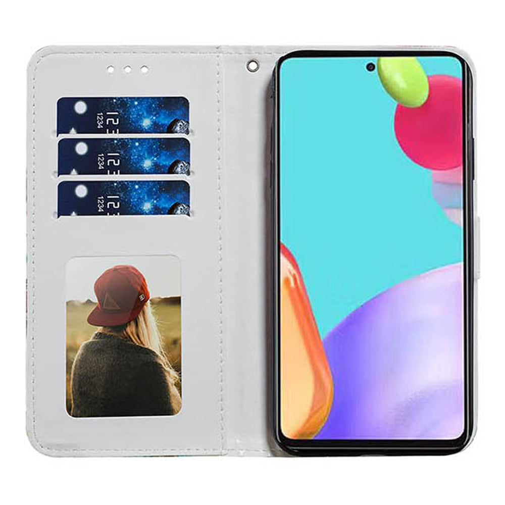 Pattern Printing Magnetic Clasp Wallet Design Leather Phone Case Cover with Stand for Samsung Galaxy A52 4G/5G / A52s 5G