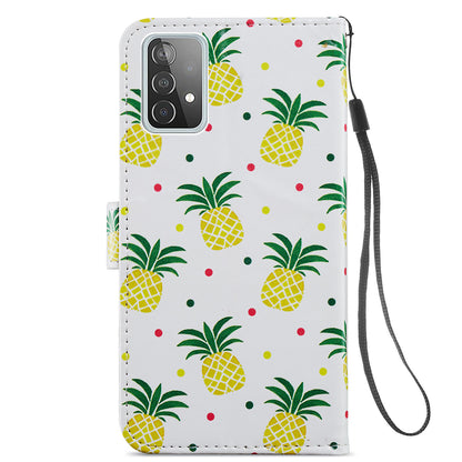 Pattern Printing Magnetic Clasp Wallet Design Leather Phone Case Cover with Stand for Samsung Galaxy A52 4G/5G / A52s 5G