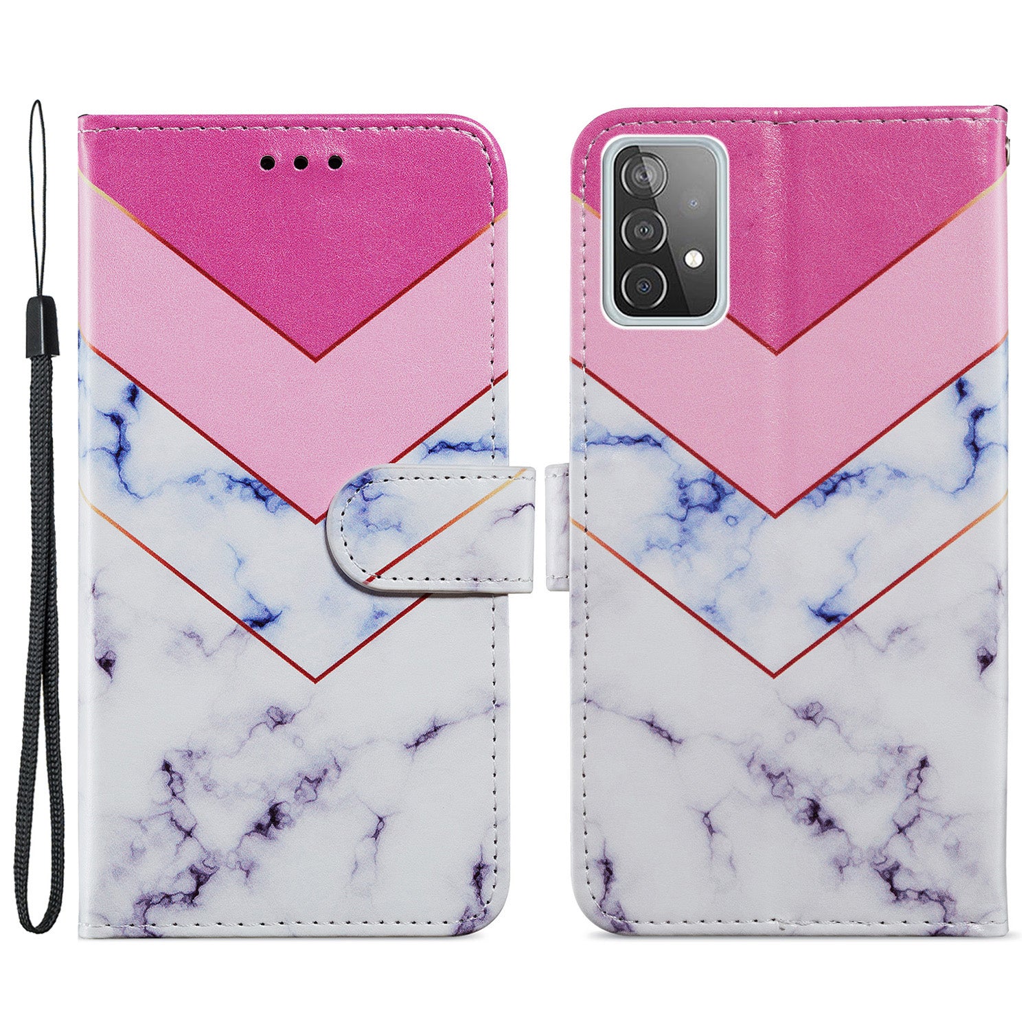 Pattern Printing Magnetic Clasp Wallet Design Leather Phone Case Cover with Stand for Samsung Galaxy A52 4G/5G / A52s 5G