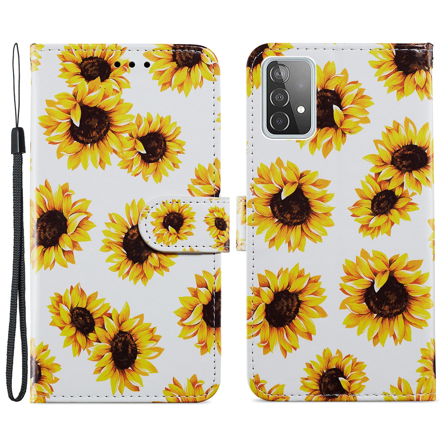 Pattern Printing Magnetic Clasp Wallet Design Leather Phone Case Cover with Stand for Samsung Galaxy A52 4G/5G / A52s 5G