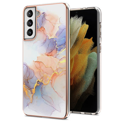 A Series Anti-Scratch Electroplating Slim TPU Drop Protection Cell Phone Case for Samsung Galaxy S21+ 5G