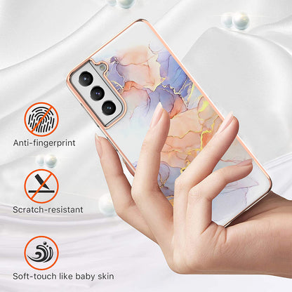 A Series Anti-Scratch Electroplating Slim TPU Drop Protection Cell Phone Case for Samsung Galaxy S21+ 5G