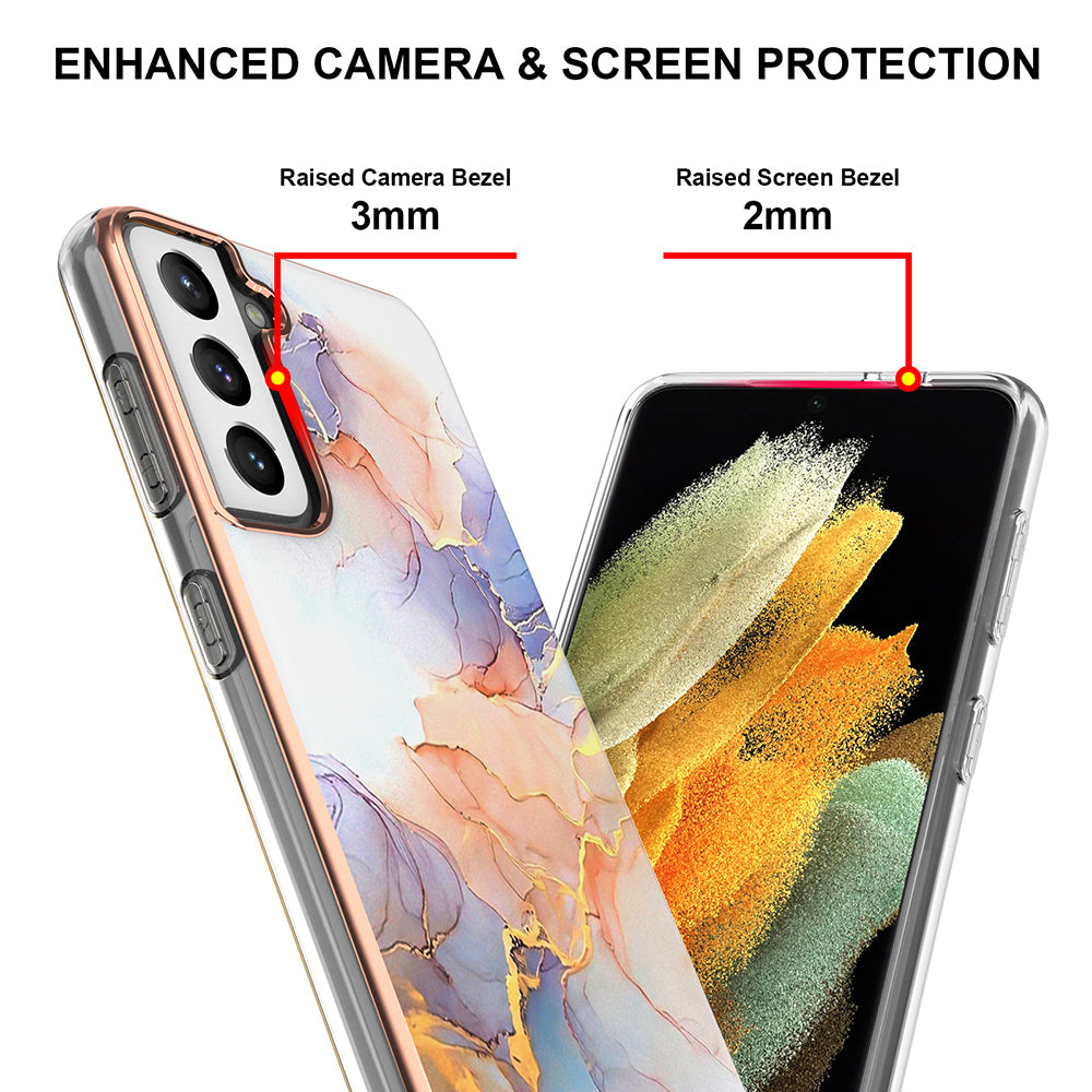 A Series Anti-Scratch Electroplating Slim TPU Drop Protection Cell Phone Case for Samsung Galaxy S21+ 5G