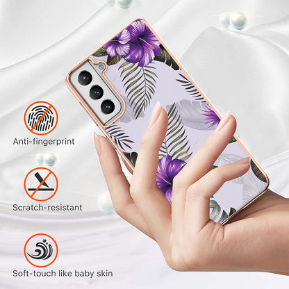 A Series Anti-Scratch Electroplating Slim TPU Drop Protection Cell Phone Case for Samsung Galaxy S21+ 5G