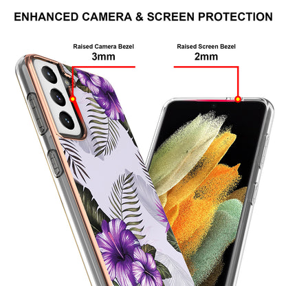 A Series Anti-Scratch Electroplating Slim TPU Drop Protection Cell Phone Case for Samsung Galaxy S21+ 5G