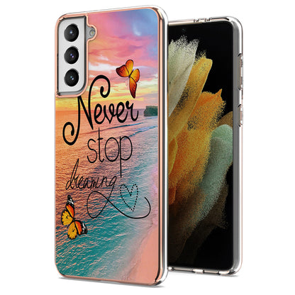 A Series Anti-Scratch Electroplating Slim TPU Drop Protection Cell Phone Case for Samsung Galaxy S21+ 5G