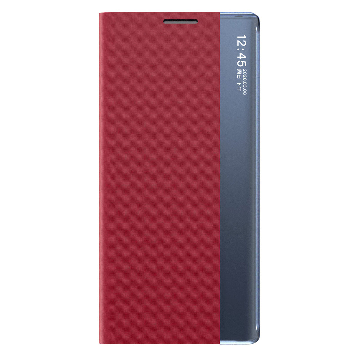 View Window Anti-fall Leather Protective Shell with Stand for Samsung Galaxy S21 FE