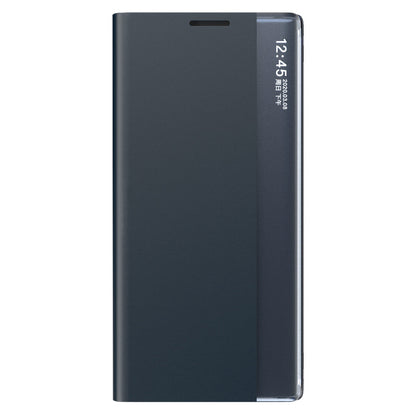 View Window Anti-fall Leather Protective Shell with Stand for Samsung Galaxy S21 FE