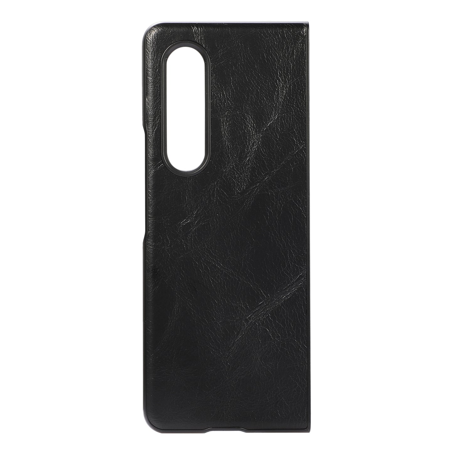 Textured PU Leather Coated Hard PC Hybrid Phone Case Cover for Samsung Galaxy Z Fold3 5G