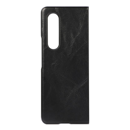 Textured PU Leather Coated Hard PC Hybrid Phone Case Cover for Samsung Galaxy Z Fold3 5G