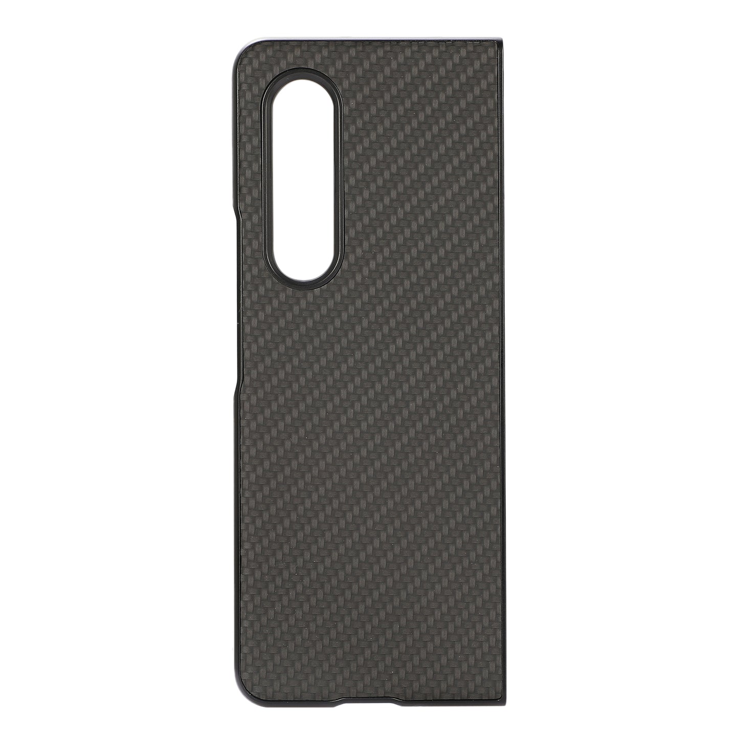 Carbon Fiber Texture Leather Coated Phone Case Back Cover for Samsung Galaxy Z Fold3 5G