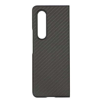 Carbon Fiber Texture Leather Coated Phone Case Back Cover for Samsung Galaxy Z Fold3 5G