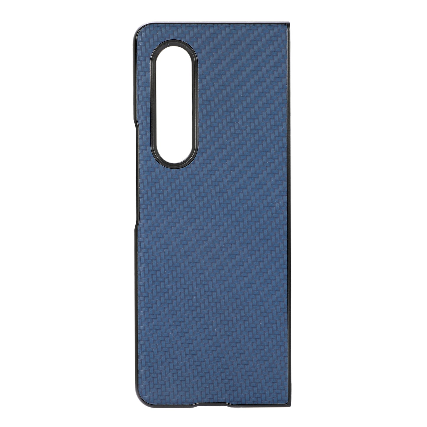 Carbon Fiber Texture Leather Coated Phone Case Back Cover for Samsung Galaxy Z Fold3 5G