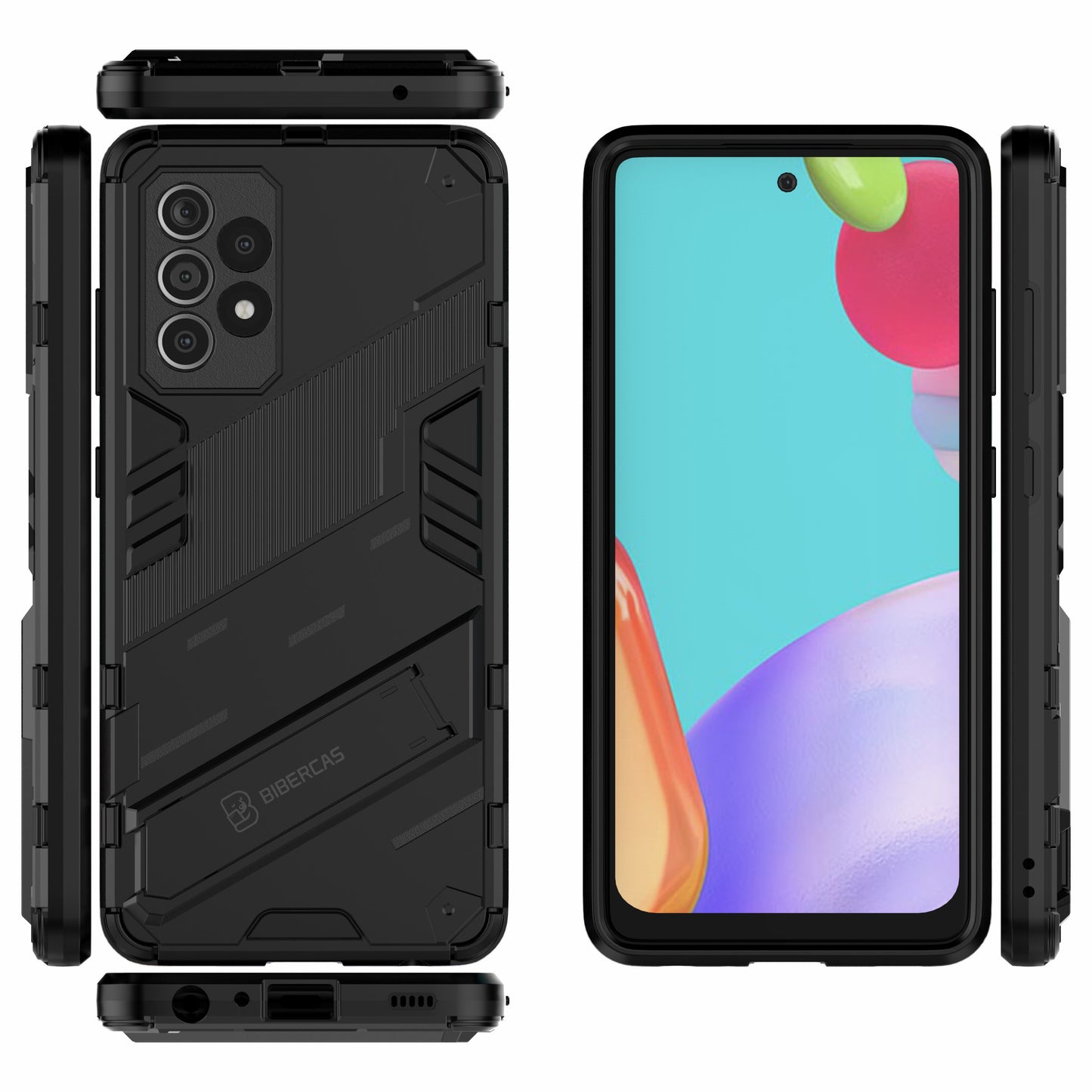 Armor Shockproof Military Hard PC + TPU Bumper Hybrid Protective Cover for Samsung Galaxy A52 4G/5G / A52s 5G